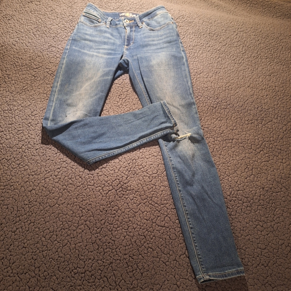 Lucky Brand Sasha Super Skinny Jeans Women Faded Blue Low Rise Denim Size 4/27
